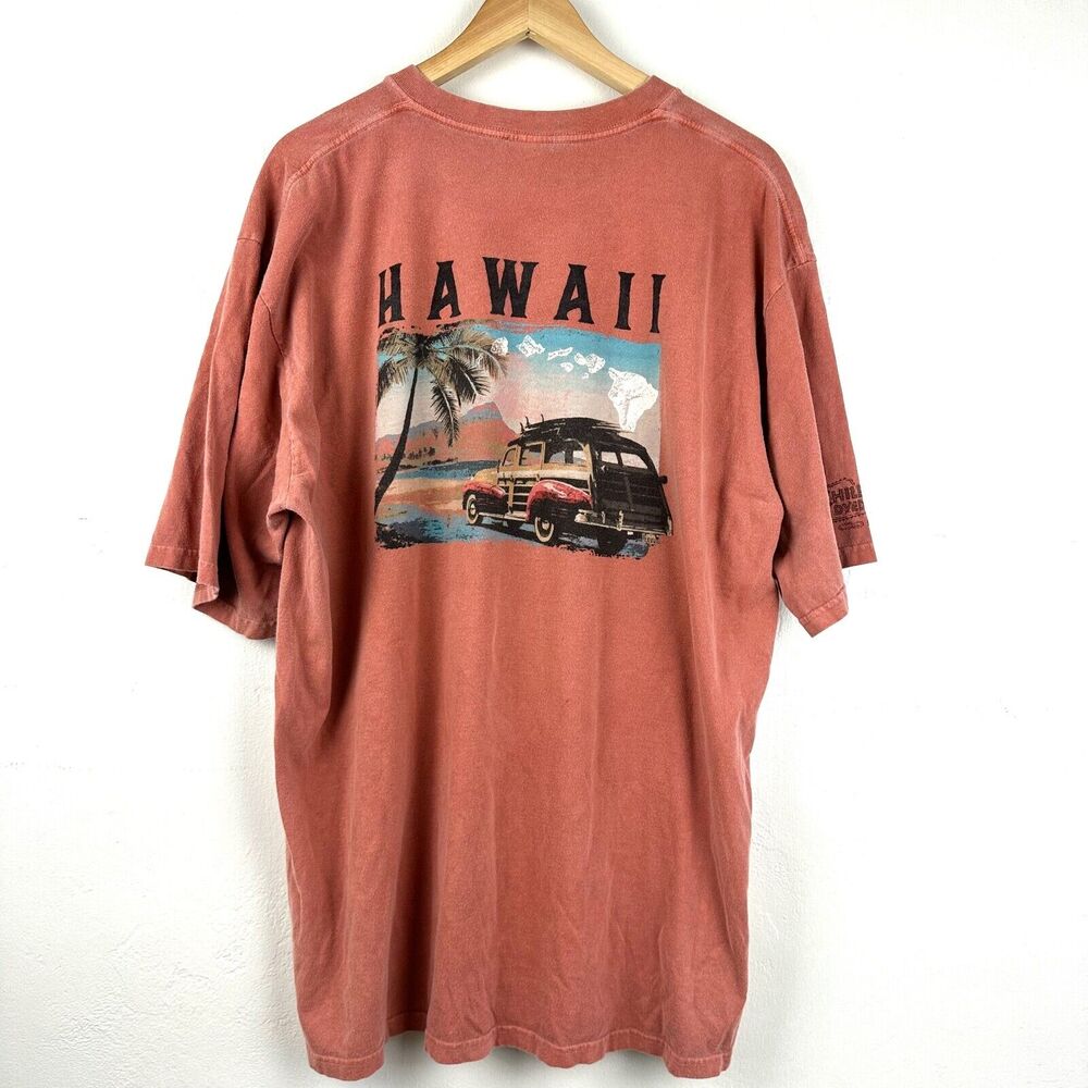Crazy Shirts Hawaii Chili Dyed‎ Shirt Leahi Diamond Head Size XL